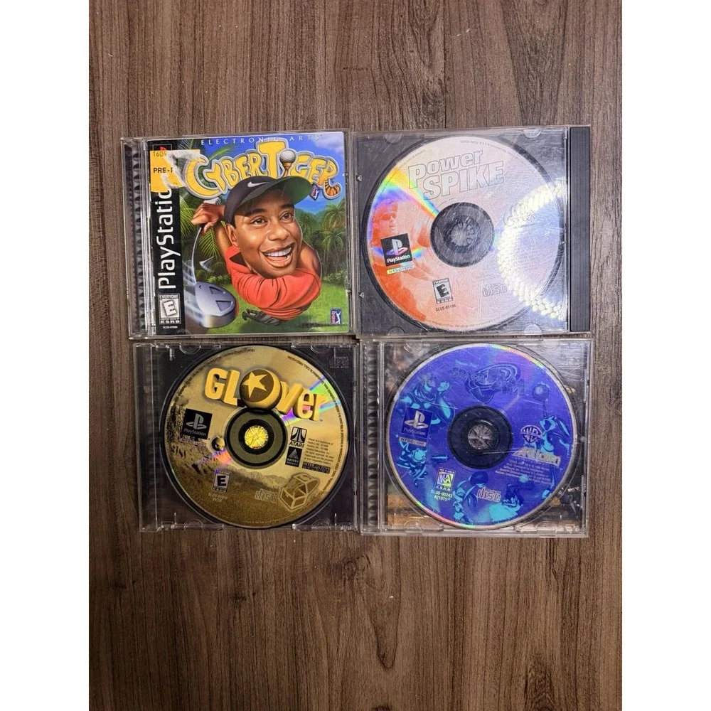 PS1 Games Lot Cyber Tiger Power Spike Glover Space Jam
